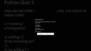 Python Quiz 12 For Beginners 