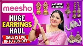 Meesho Maha Saving Sale 😱 70% OFF | Huge Jhumka, Kashmiri & Temple Earrings Haul 💖 Budget Jewelry