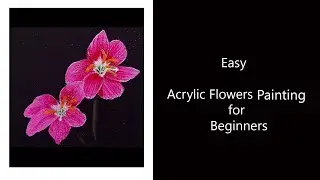 Easy Acrylic Flowers Painting for Beginners | Flower Painting |