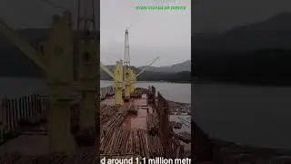 how to load timber on ship/wooden log on ship