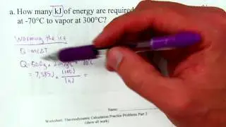 Calculating Energy Changes involving Phase Changes