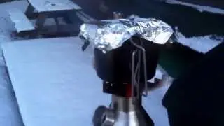 Kelly kettle trekker and making popcorn.