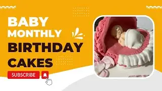 Baby Monthly Milestone Birthday Cake Designs #babymilestones #monthlybirthday #creativecake #babies