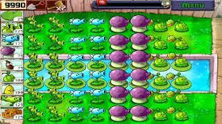 PLANT VS ZOMBIE | THREEPEATER, SNOW PEA, FUME SHROOM, CABBAGE PULT | LAST STAND ENDLESS FULL HD