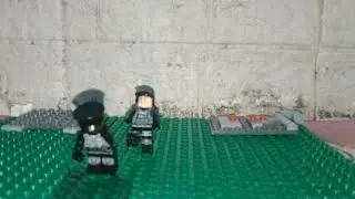 Lego figures fighting 