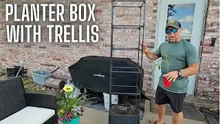 LINEX Raised Garden Bed Planter Box with Trellis
