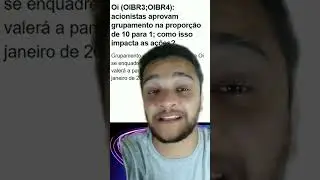 Oi anuncia agrupamento de a&ccedil;&otilde;es. #oibr3 #oi #investimentos