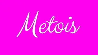 ✎ Metois ✎ English Cursive Handwriting Tutorial