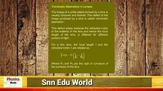 Physics, Ray Optics #lecture 15 #Chromatic Aberration #Method to minimize it # Physics_Online_edu