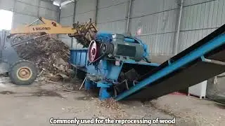 High-efficiency wood hammer mill operation demonstration video