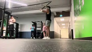 TRX rip trainer low squat to over shoulder right