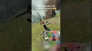 The Forest with a VR treadmill is wild 😱🤣 #vr #vrgaming #quest3 #theforest #vrgames #horror