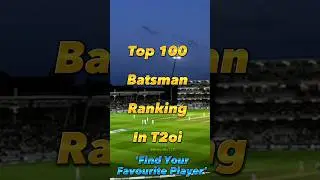 Top 100 Batsman T20i Ranking in 1 Minute 😱#shorts #youtubeshort #cricket