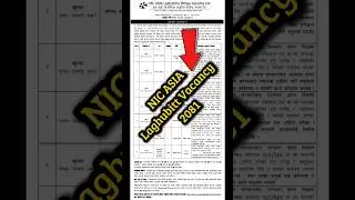 NIC ASIA Laghubitta Vacancy 2081 ||  New Job Vacancy For SEE, +2 & Bachelor Students