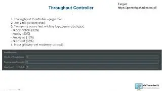 1  Throughput Controller​  - kurs JMetera PRO - szkolenia.dlaTesterow.PL - darmowa lekcja