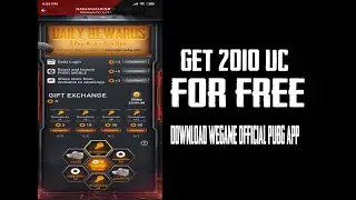 GET 2010 UC FOR FREE IN PUBG MOBILE |  WEGAME PUBG APP EVENT |  LASTS TILL SEP 5