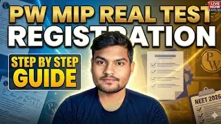 PW MIP Real Test Series ✅ NEET 2026 Registration Process (Full Guide) #Realtestseries