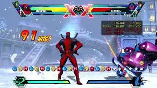 UMVC3: Deadpool - Triple Teleport Malfunction Combo