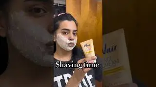 shaving my face with nair cream 😅 #beauty #skincare #shaving ing