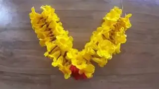 Tecoma Stans / Yellow Bell Flower Garland by Dipti Kandolkar