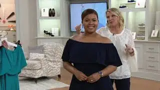 Isaac Mizrahi Live! Pebble Knit Convertible Ruffle Dress on QVC