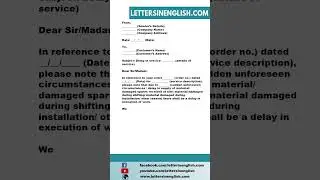 Letter to Customer for Delay in Service - Sample Letter to Customer Regarding Service Delay