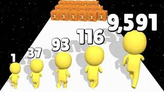 PUSH HARDER 3D RUN Full Gameplay - All Collected Numbers Maximum Level (From 1 to 100 LVL)