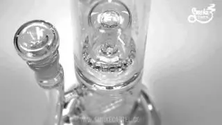 Burner Glassworks Inline to Domed Circ Perc Fat Can with Bent Neck