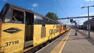 Colas Rail 37116 and 37057 - 1Q99 Cambridge Recp 1&2 to March Down R.S.  on 15th August 2025