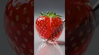 CUTTING AN GLASS FRUIT- STRAWBERRY 🍓|#asmr  #ytshorts #aishorts #shorts #fruits #viral