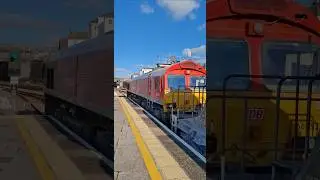 Class 66152  Plymouth #gwr #railway #freighttrain #dbcargo #fyp  #railfans #uktrains #rail