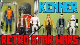 Retro Star Wars Kenner Style Action Figures Evazan Han Stormtrooper Luke Yavin Rebel Fleet Trooper
