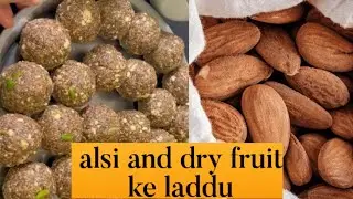 Maine banaya first time apni khala ke ghar alsi and dry fruit ke laddu 😁🍘