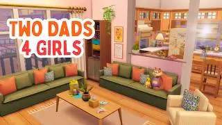 Two Dads, 4 Girls Apartment | The Sims 4 Speed Build