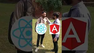 React vs Angular : Which one you prefer  💯😀 #webdevelopment #reactjs #angular_js #shorts #short
