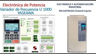 Configuración del variador U 1000 Yaskawa para referencias de frecuencia por entrada analógica.