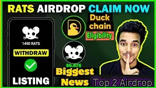 Rats airdrop big update | rats airdrop snapshot | rats airdrop new task | duck chain eligibility 😱