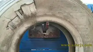 Video of TD1200  tire debeading machine-  Huarui,