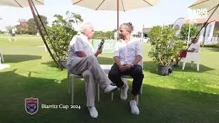 Biarritz Cup 2024 - Mike Lorenzo-Vera au micro de Gérard Piton