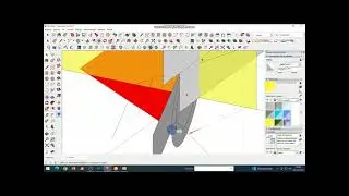 Perpendicular común a dos rectas por cambio de plano en 3D. SketchUp.