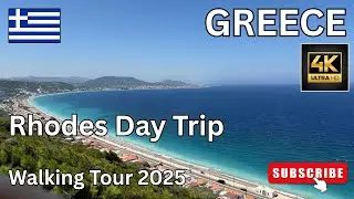 GREECE [4K] Amazing Rhodes Greek Islands Old Town Ferry Red Bus Walking Tour 2025 #viralvideo #viral