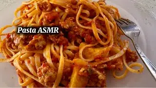 How to Cook Chicken Sausage Linguine Bolognese | No Talking ASMR