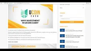 UCOINcash   старт ICO совсем скоро