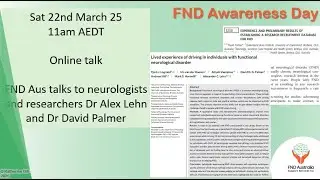 FND Aus speaks to FND neurologists and researchers, Dr Alex Lehn and Dr David Palmer