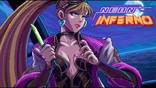 Neon Inferno - Longplay/Playthrough  - 2 Players