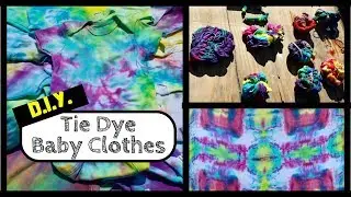 How to Tie Dye Baby Clothes - Unique Baby Shower Idea