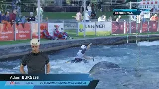 Адам Берджесс, Великобритания, финал мужского каноэ / Кубок мира по слалому ICF 2025, Аугсбург