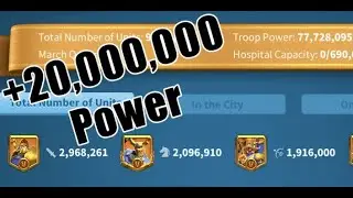 2,000,000 T5 Troop Training in 10 Minutes, 20,000,000 Power Gain - Rise of Kingdoms