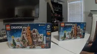 Lego Gingerbread House 10267  & Mini 40337 Speed Build Race Challenge with Rodriquez and time lapse