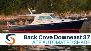 Back Cove Yachts Downeast 37 with SureShade Automated Shade